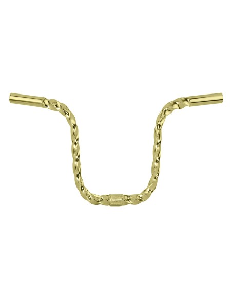 U Square Twisted Handlebar 9 25.4mm Gold.